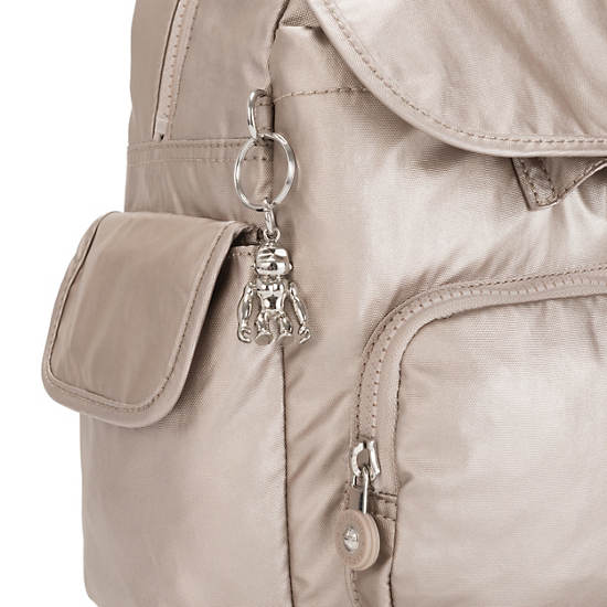 Kipling City Pack Mini Metallic Ryggsäck Beige | SE 1724HA